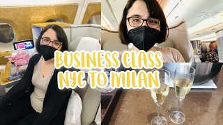 THE BEST FLIGHT EVER? | Emirates Business Class (JFK to Milan)