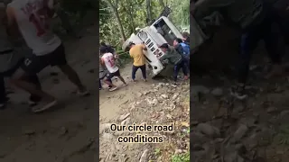 our circle road conditions.. arunachal pradesh 😭😭😭