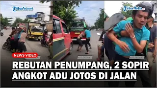 Diduga Berebut Penumpang, Dua Sopir Angkot Adu Jotos di Jalan Bilal Medan