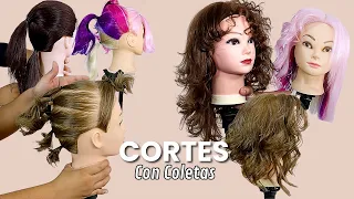 Los Mejores Cortes con COLETAS [ Tendencia 2023 ] ✂️ PonyTail Cut