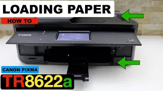 Canon Pixma TR8622a Loading Paper Tray.