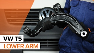 How to change front lower arm on VOLKSWAGEN T5 TUTORIAL | AUTODOC