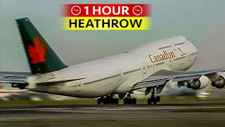 1 Hour of Plane Spotting at LONDON HEATHROW (1999)