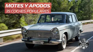 35 coches con motes y apodos