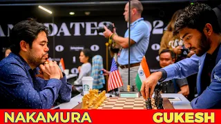 Hikaru Nakamura vs Gukesh || FIDE Candidates 2024 - R14