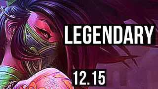 AKALI vs FIZZ (MID) | 17/0/5, Legendary, 6 solo kills, 300+ games | EUW Master | 12.15