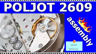 Servicing a soviet watch movement Poljot 2609 - assembly  😀 vintage watch service