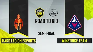 CS:GO - Hard Legion vs. Winstrike Team [Vertigo] Map 1 - ESL One: Road to Rio - Semi-final- CIS