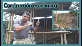 construyendo un cuarto de bambú de bajo costo (todo el proceso)