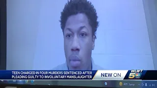 Teen charged in 4 murders pleads guilty to involuntary manslaughter, sentenced to 30+ years