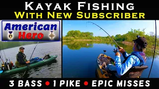 Kayak Fishing with Hero Subscriber | 3 Bass, 1 Pike | May 2024