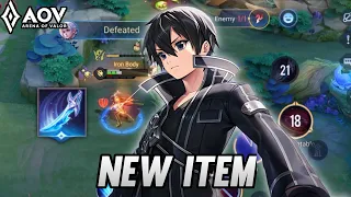 Allain/kirito pro gameplay | new item - arena of valor