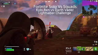 Defeating Darth Vader | Fortnite Solo vs Squads | Lightsaber Only Challenge