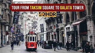 Tour 2022 from Taksim Square to Galata Tower and ISTIKLAL St. Istanbul Travel Guide ,