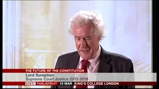 The Future of the Constitution (2020) - Lord Sumption