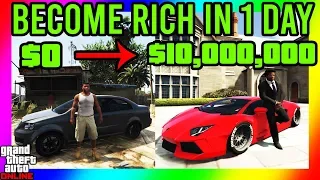 GTA 5 - HOW TO BECOME RICH IN 1 DAY! STARTING FROM LEVEL 1!! THE ULTIMATE GUIDE TO BE A MILLIONAIRE!