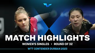 Chen Yi vs Tatiana Kukulkova | WS R32 | WTT Contender Durban 2023
