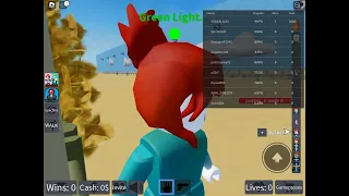 Playing red light green light on Roblox