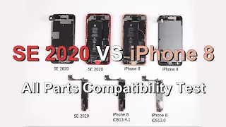 All Parts Compatibility Test of iPhone SE 2020 vs iPhone 8: Board, Screen,True tone,Camera, Charging