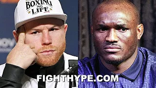 CANELO & KAMARU USMAN GO AT IT & TRADE FIGHTING WORDS; CANELO G-CHECKS USMAN & TELLS HIM "SIT DOWN"