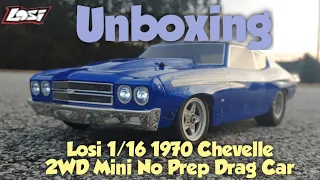 Losi 1/16 1970 Chevelle 2WD Mini No Prep Drag Car Unboxing