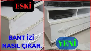 Bant izi nasıl çıkar, Etiket lekesi, Sticker, Çift Taraflı Bant, Koli Bandı izi nasıl temizlenir