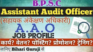 BPSC A.A.O:- Job Profile | Work? Posting? Promotion? Salary? Training?