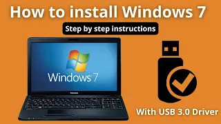 How to Install Windows 7 in 2024 with USB 3.0 Driver | Step by Step Instructions
