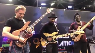 Hadrien Feraud, Marcus Miller, Richard Bona - NAMM 2019