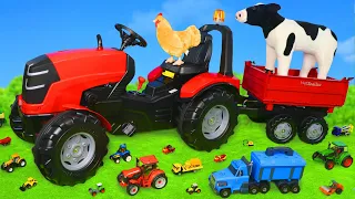 Un tracteur à la ferme pour les enfants