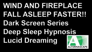 Wind and Fire Place | Blizzard Wind Sounds With Crackling Fire | Fall Asleep Faster Deep Sleep Video