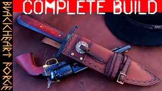 Making a Bowie Knife Sheath- Complete Build (Leatherworking Tutorial)