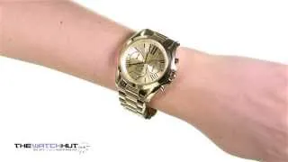 Michael Kors Ladies Chronograph Gold Tone Steel Bracelet Watch MK5605