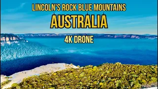 Flying over Lincoln's Rock Blue mountains Sydney NSW Australia 4K Drone video with Calm guitar music