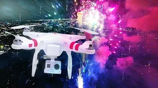 Drone Flies Through Fireworks!