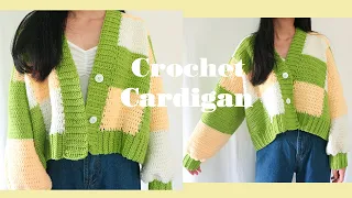 💚How to crochet the HARRY STYLE CARDIGAN/ PATCHWORK CARDIGAN🤍Vyvascrochet💛