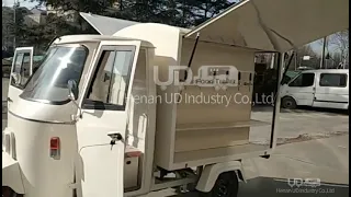 The electric  Beer Piaggio truck