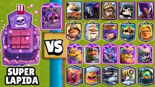 SUPER LAPIDA vs TODAS LAS CARTAS TERRESTRES | Clash Royale