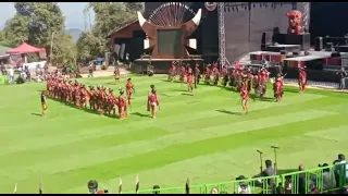 3rd Dec 2021, Khumishi Village Showcasing the Sumi indigenous war dance at Hornbill Festival Kisama