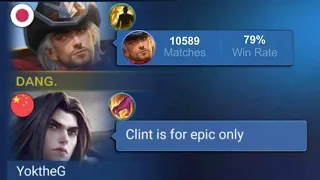 CLINT CARRYING WORST JUNGLER IN MYTHIC RANKED GAME!!🔥 (Must Watch)
