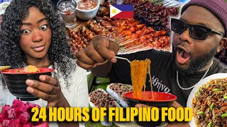 FOREIGNER Eating FILIPINO FOOD FOR THE FIRST TIME | ISAW, SOTANGHON SOUP, SISIG PANCIT and MORE