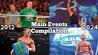 All Of WWE PPV Main Events Match Card Compilation (2012 - 2024)