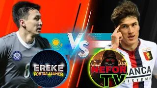 Kazakh🇰🇿 vs Uzbek🇺🇿🤯//Ereke Footballgamer vs Nefor Tv//Кім мықты?//Тартысқа толы матч🔥🔥🔥