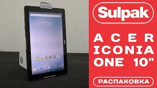 Планшет Acer Iconia One 10'' Wi-Fi Black (NT.LDKEE.003) распаковка (www.sulpak.kz)