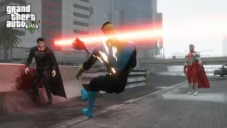 GTA 5 - Omni-Man and Invincible VS Snyder cut Black Suit Superman (Natural Vision Evolved)