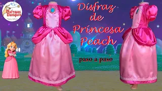 DIY. Disfraz de la Princesa PEACH de Super Mario Bros paso a paso. #princesapeach #mariobros