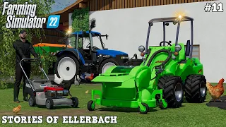 Mowing LAWN in GARDEN with new AVANT MOWER & @TheCamPeRYT! 🌿🚜💨 | Ellerbach | FS22 | Timelapse #11