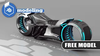Blender  tron bike modeling tutorial free download