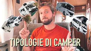 Tipologie di Camper 🚌 MANSARDATO, SEMINTEGRALE, MOTORHOME, VAN.  Come distinguerli