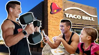 Eating ONLY TACO BELL for 24 Hours – How to EAT FAST FOOD and STAY LEAN!